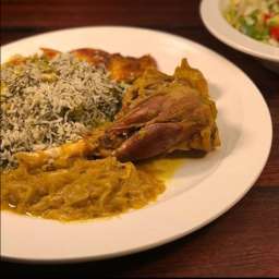 باقالی پلو با گردن گوسفندی